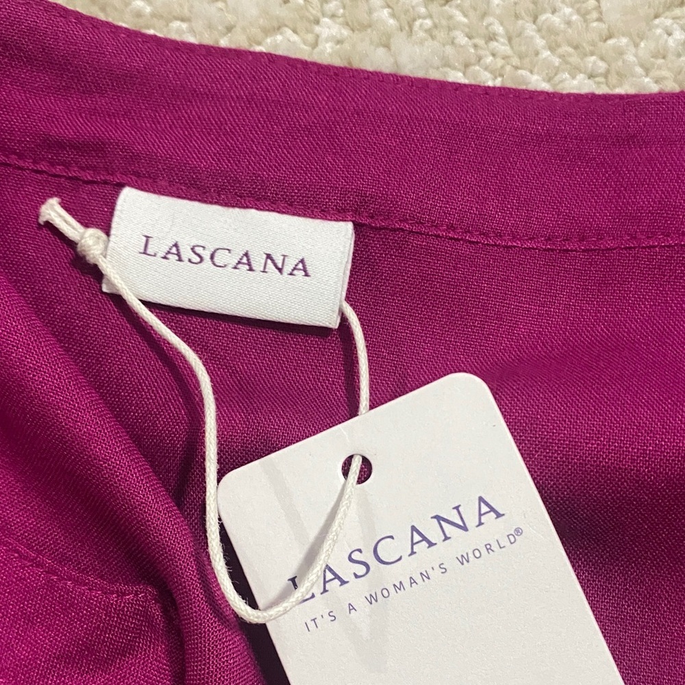 Lascana Chic Fuchsia Swim Cover-Up Size 8/10 100% viscose 100% Cotton - Picture 6 of 15